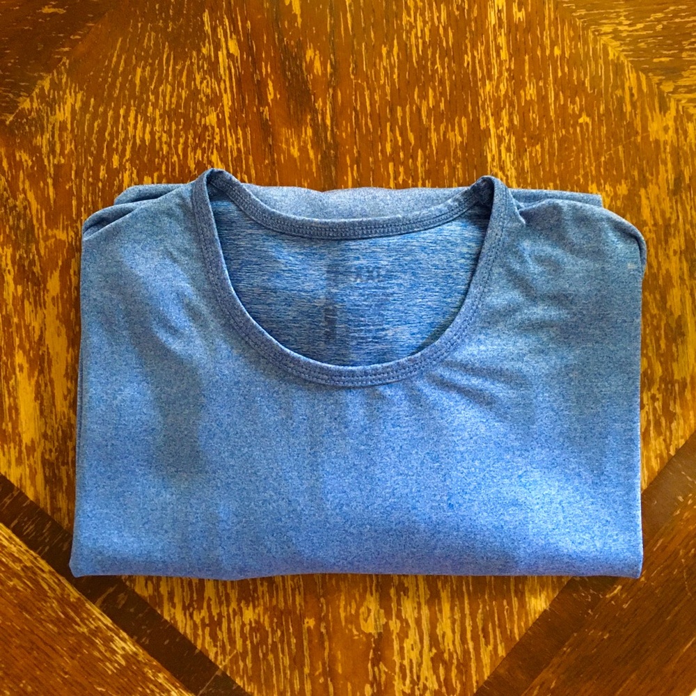 XXL LS athletic shirt blue heather